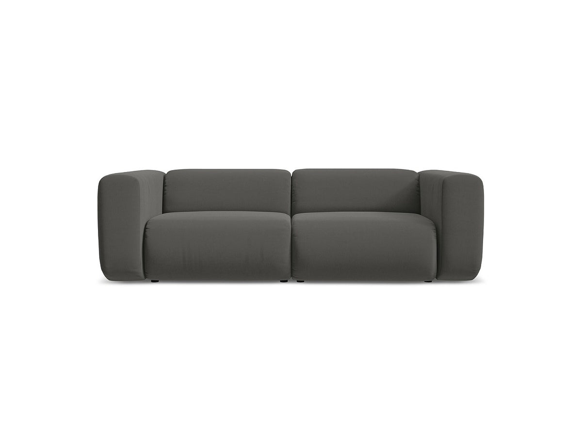 Canapé modulable 3 places gris tissu