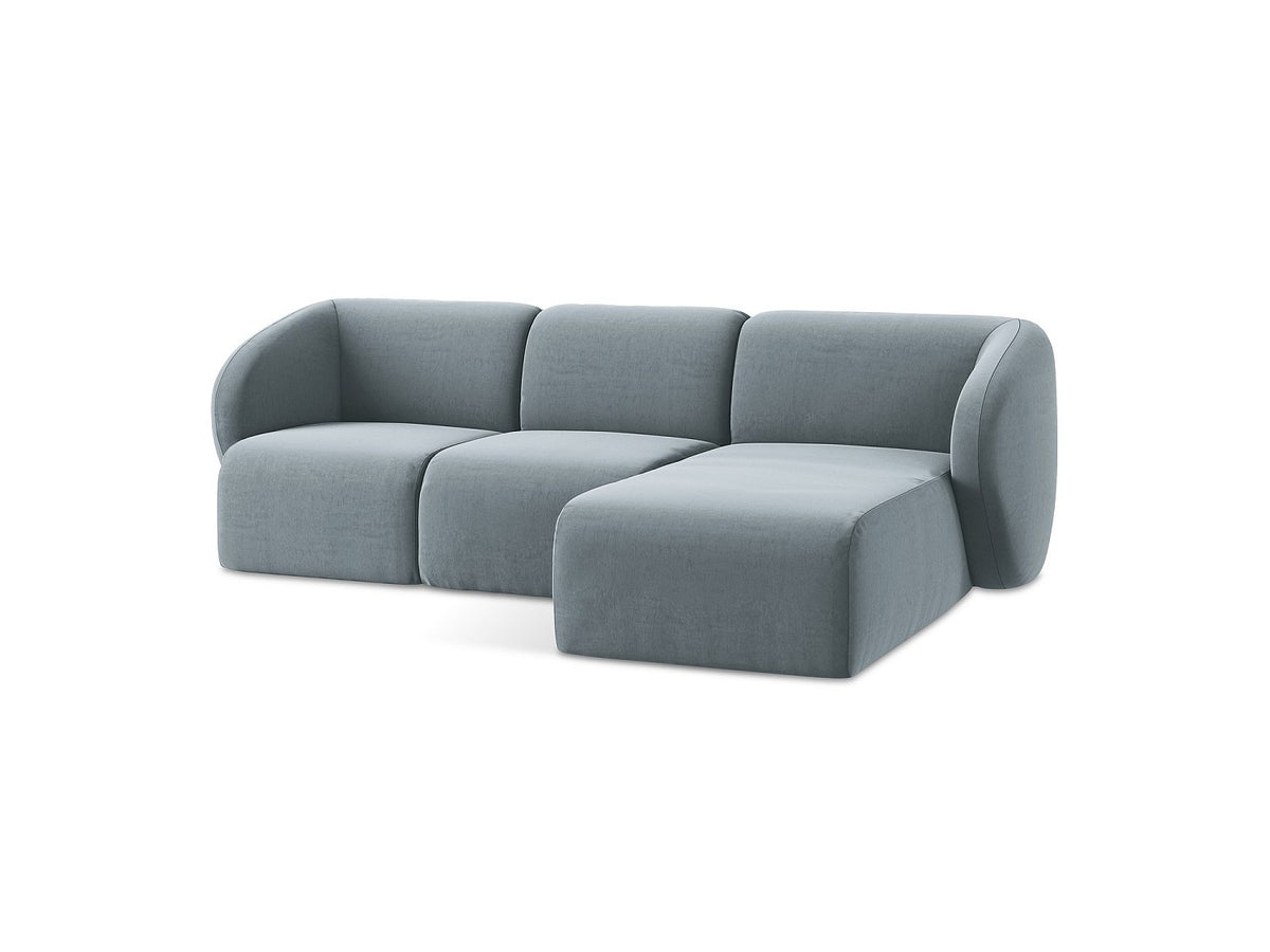 Canapé modulable 3 places bleu tissu