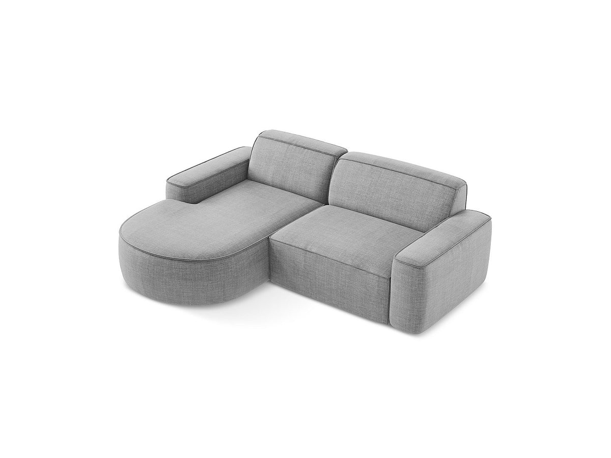 Canapé modulable 5 places gris tissu