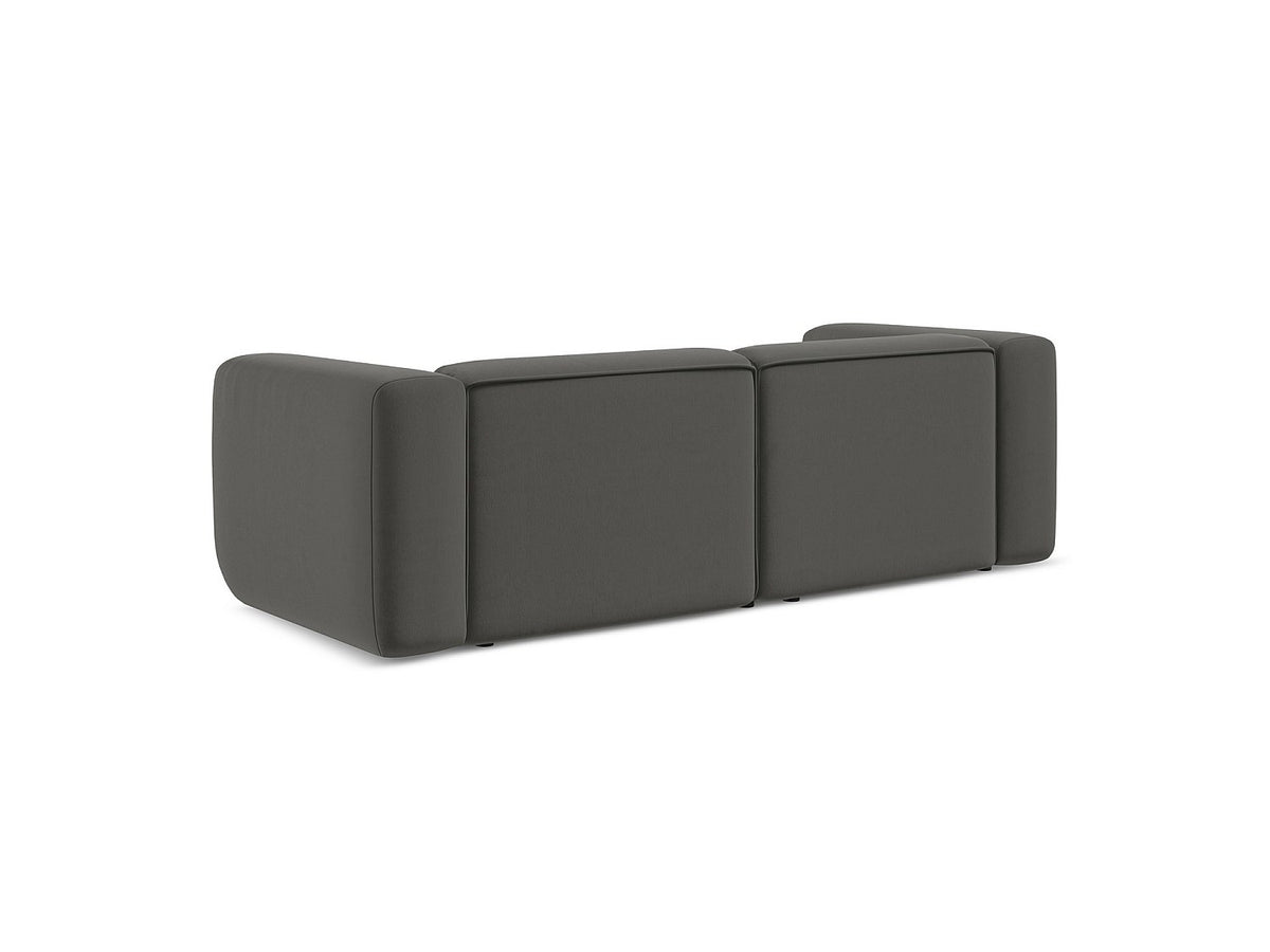 Canapé modulable 3 places gris tissu