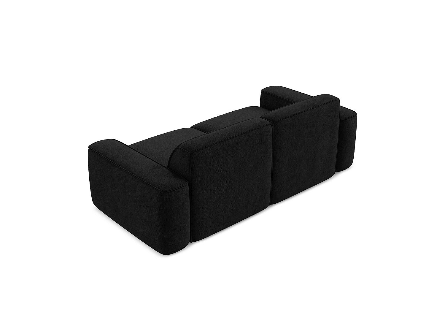 Canapé modulable 3 places noir tissu