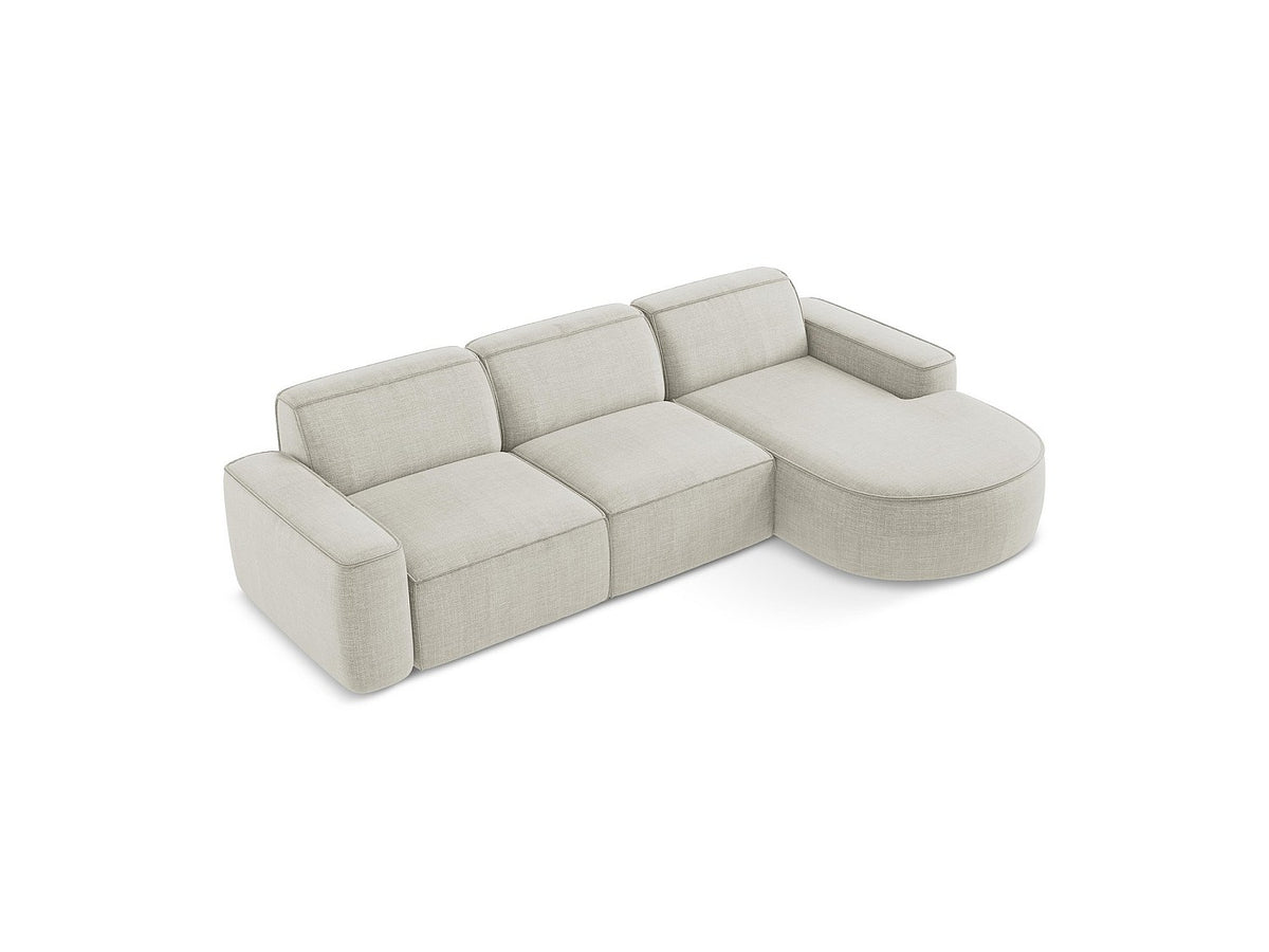 Canapé modulable 3 places beige tissu