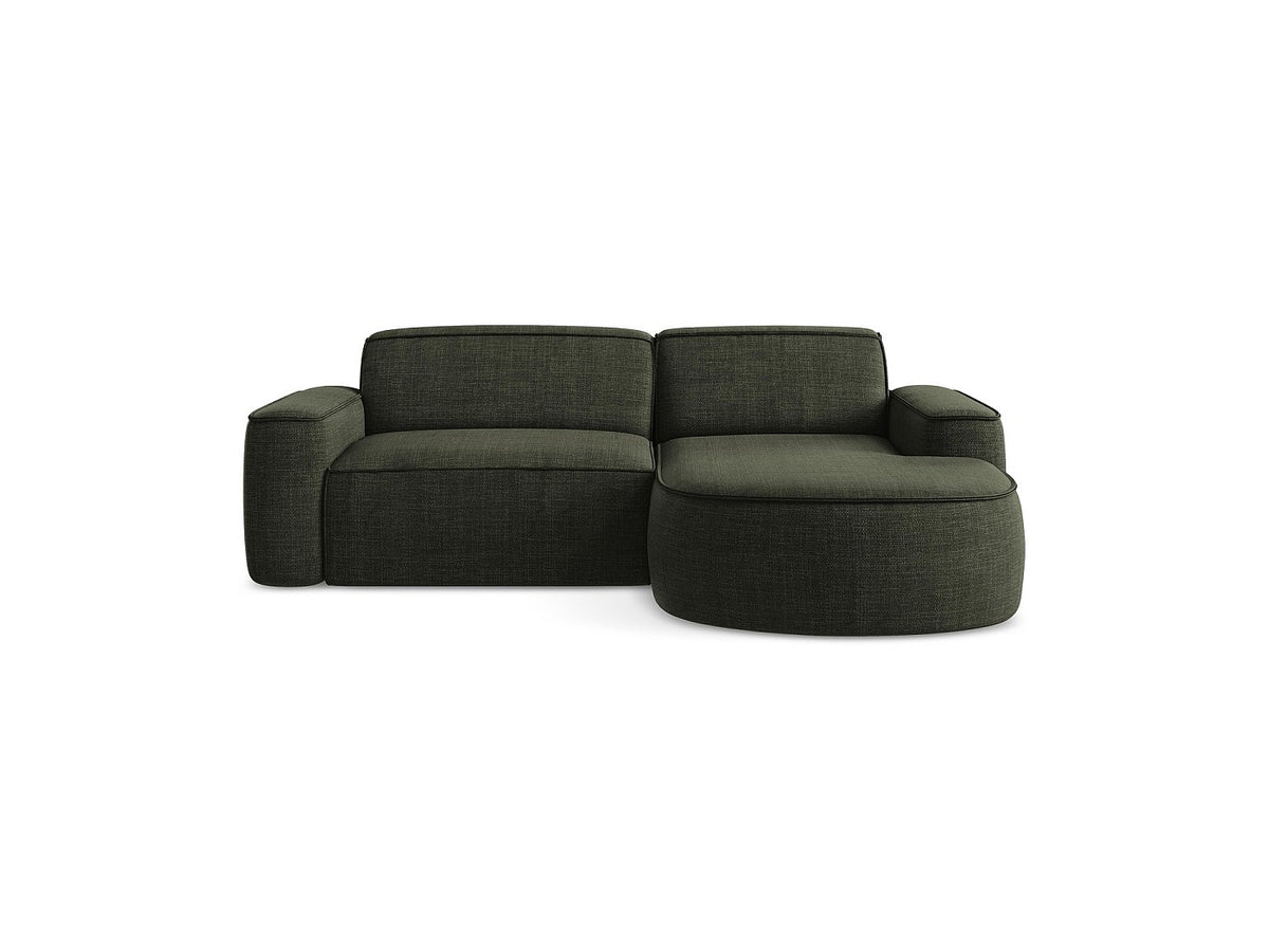 Canapé modulable 5 places vert tissu