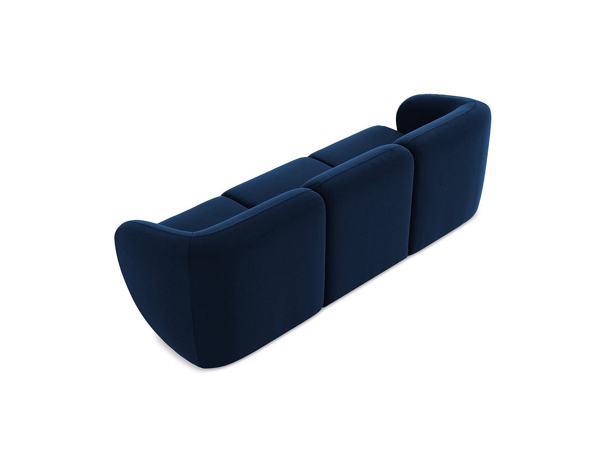Canapé modulable 3 places bleu tissu