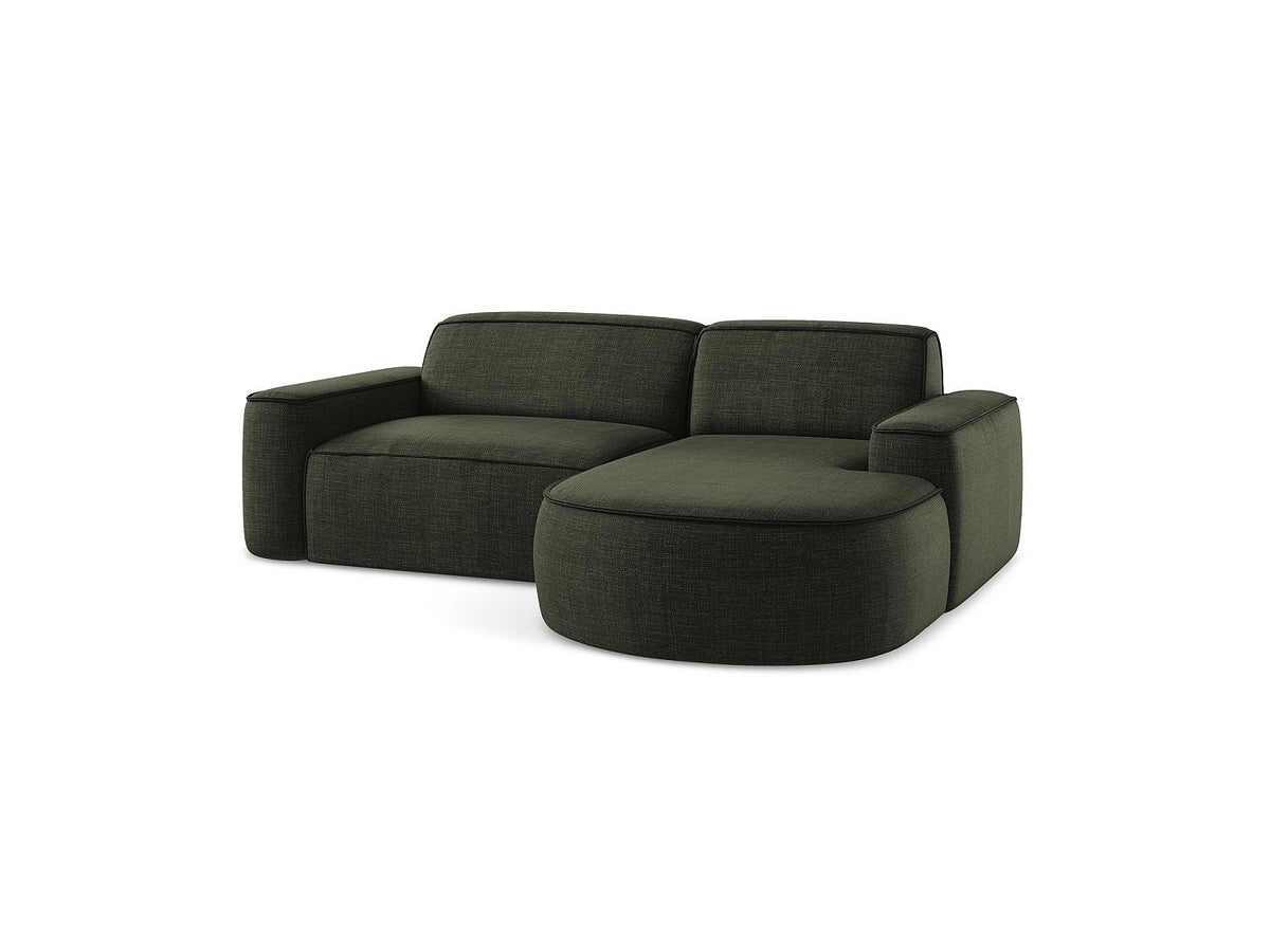 Canapé modulable 5 places vert tissu