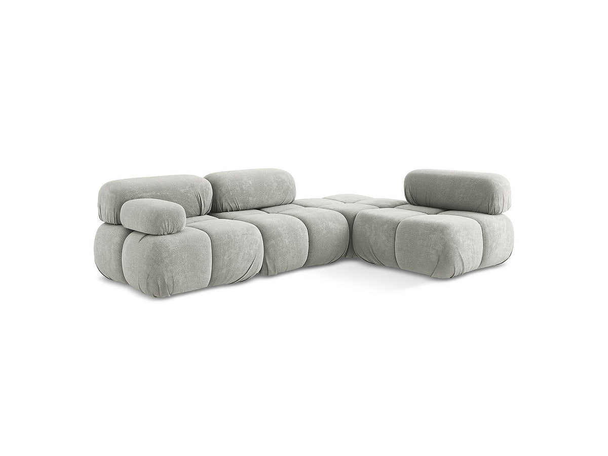Canapé modulable 3 places gris tissu