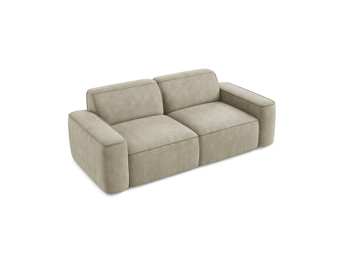 Canapé modulable 3 places beige tissu