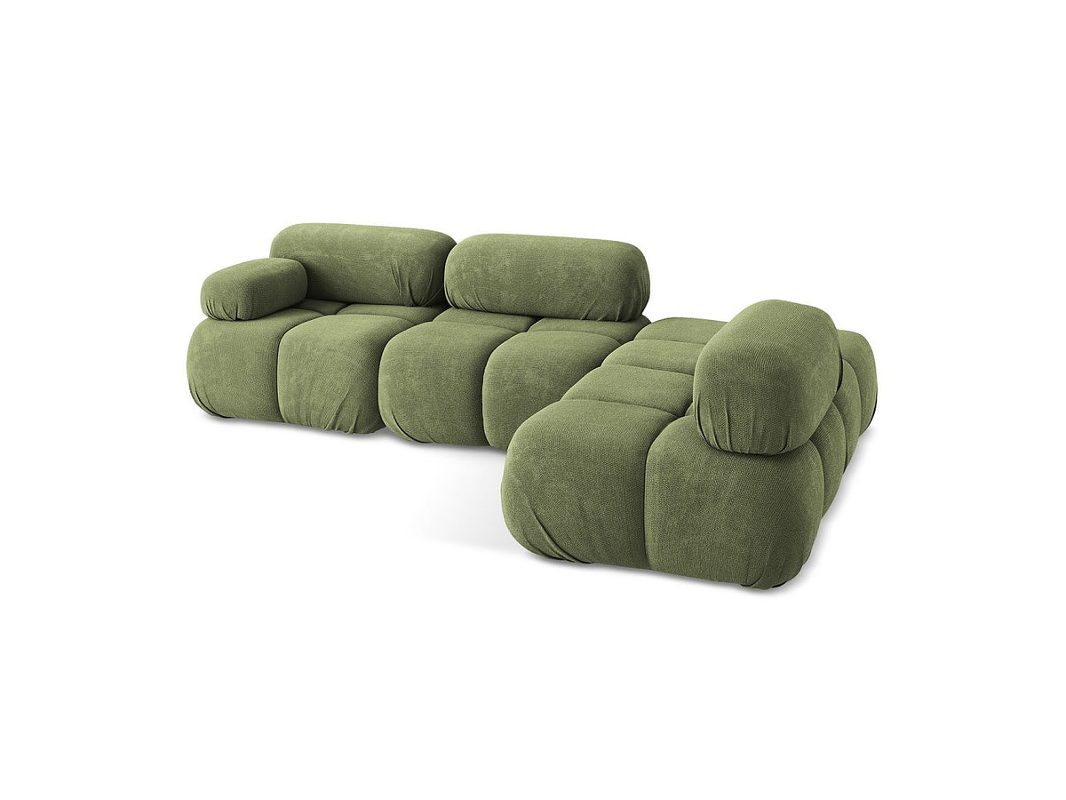 Canapé modulable 3 places vert tissu