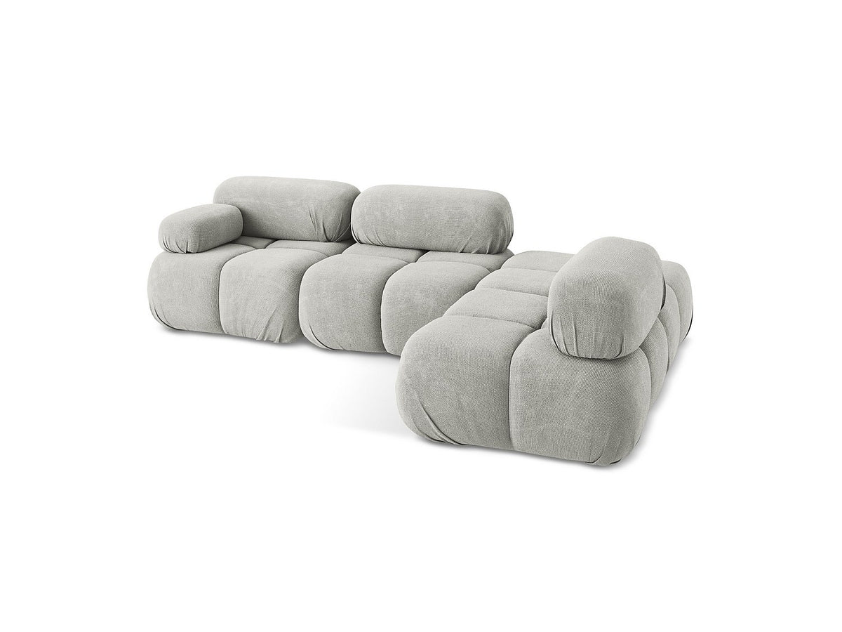 Canapé modulable 3 places gris tissu