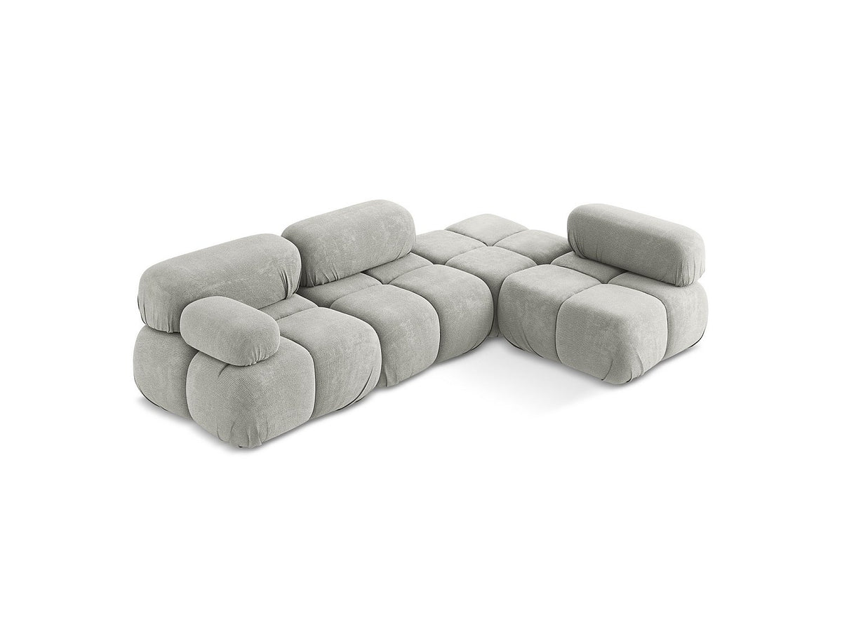 Canapé modulable 3 places gris tissu