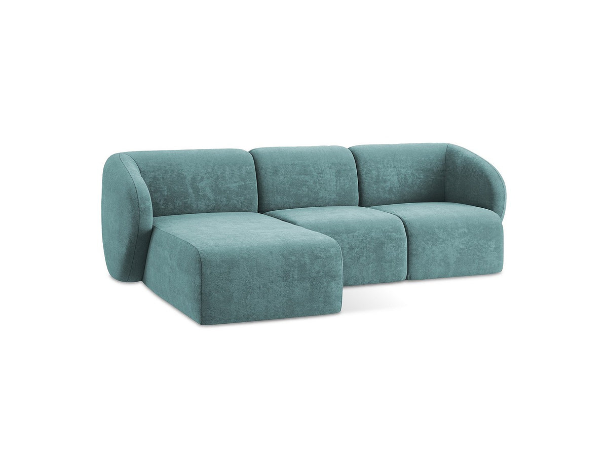 Canapé modulable 3 places bleu tissu