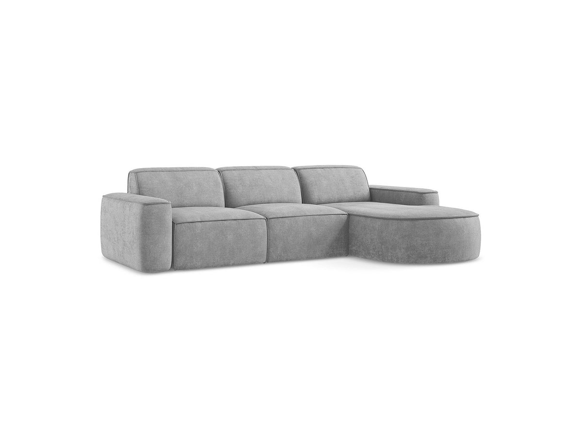 Canapé modulable 3 places gris tissu
