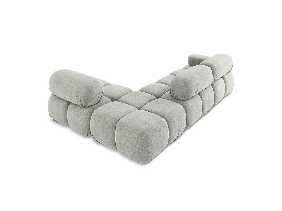 Canapé modulable 3 places gris tissu