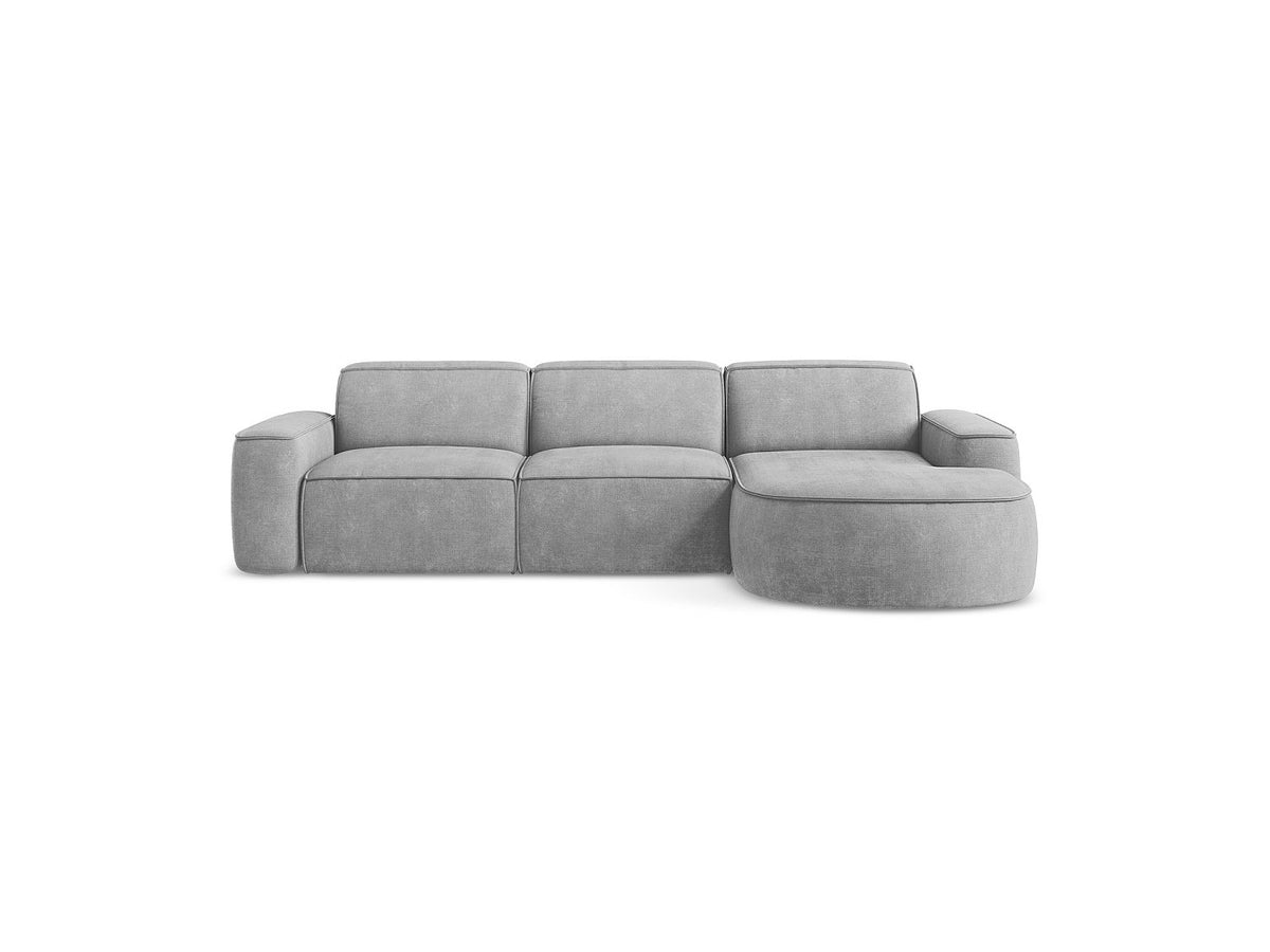 Canapé modulable 3 places gris tissu