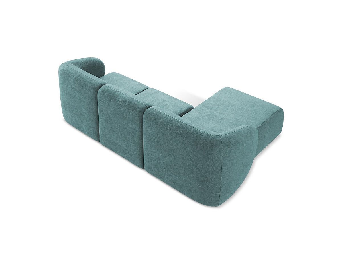 Canapé modulable 3 places bleu tissu
