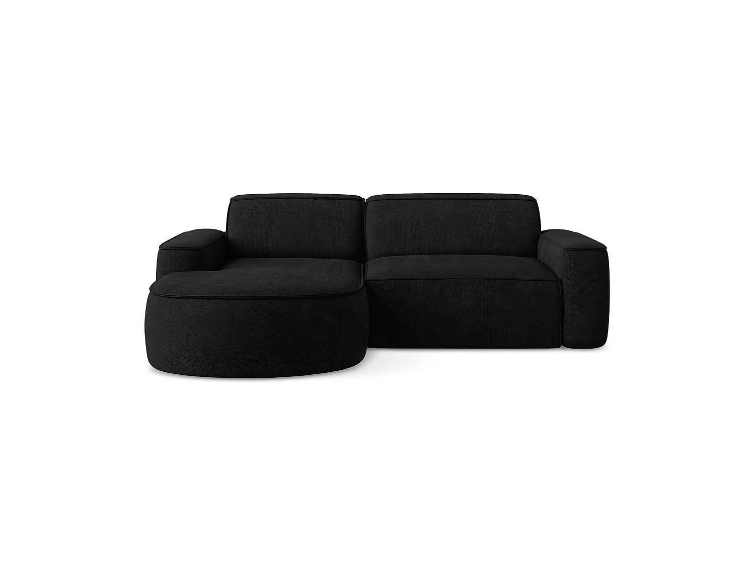 Canapé modulable 5 places noir tissu