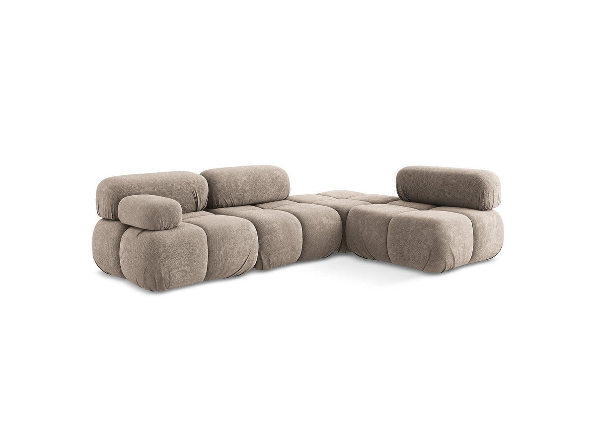 Canapé modulable 3 places beige tissu