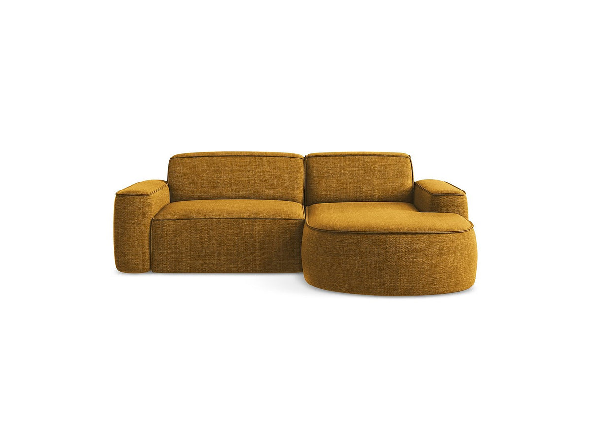 Canapé modulable 5 places jaune tissu