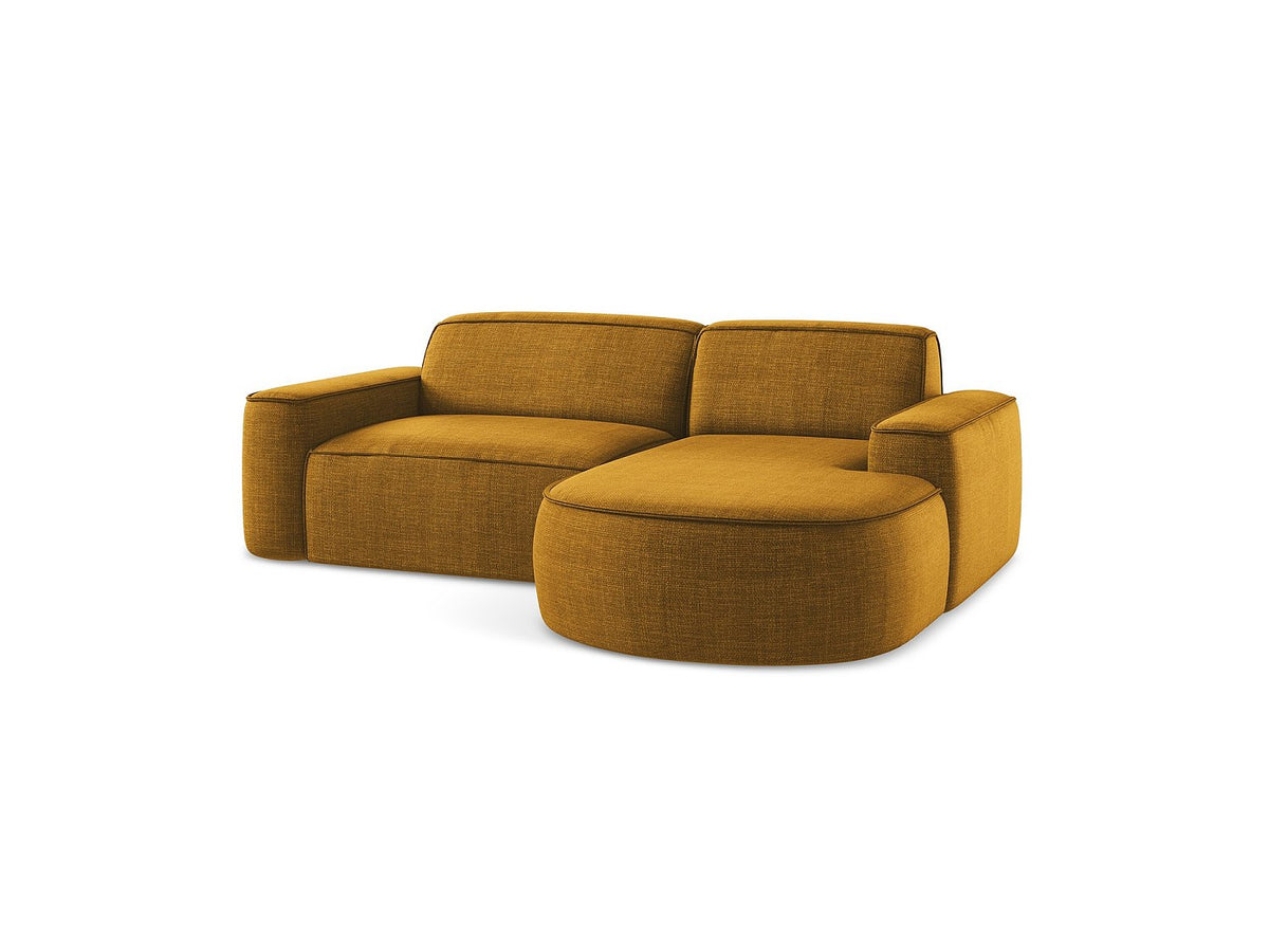 Canapé modulable 5 places jaune tissu