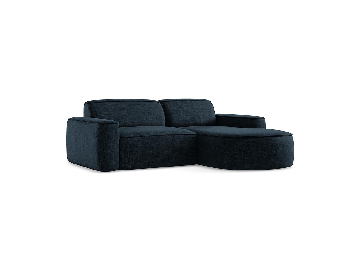 Canapé modulable 5 places bleu tissu