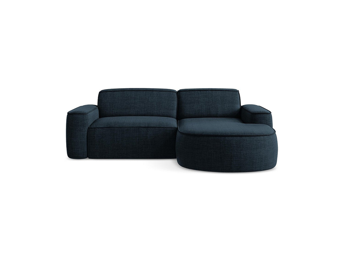 Canapé modulable 5 places bleu tissu