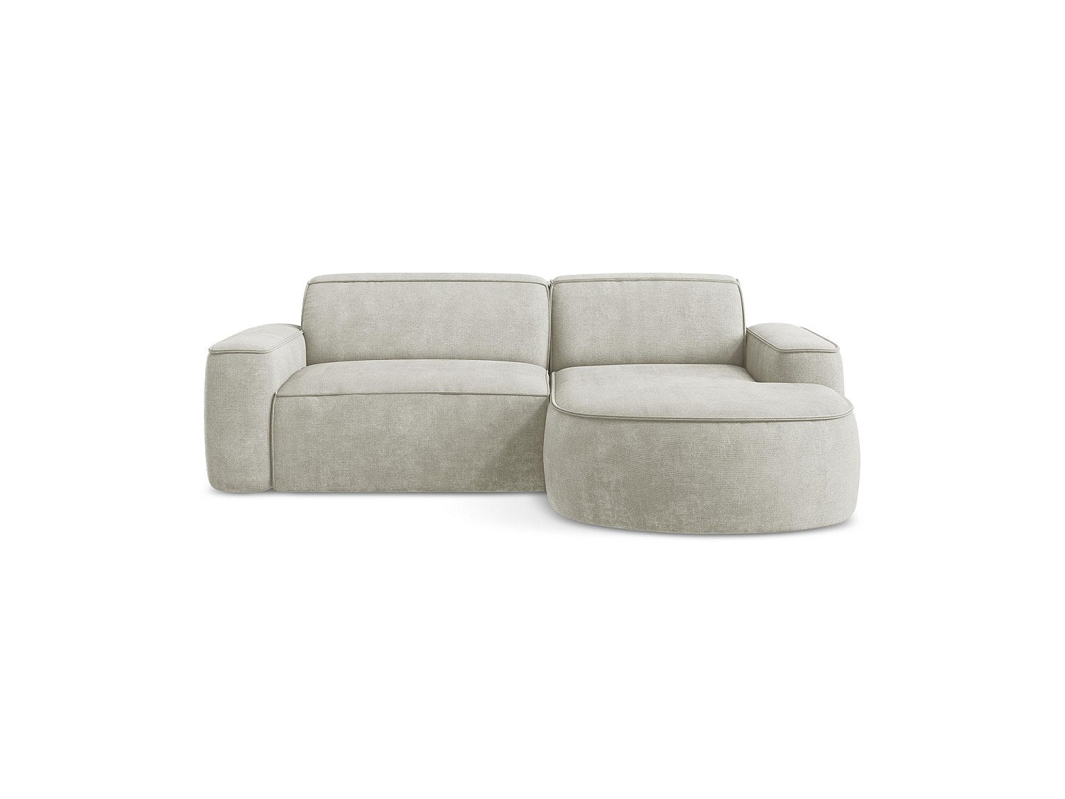 Canapé modulable 5 places blanc tissu