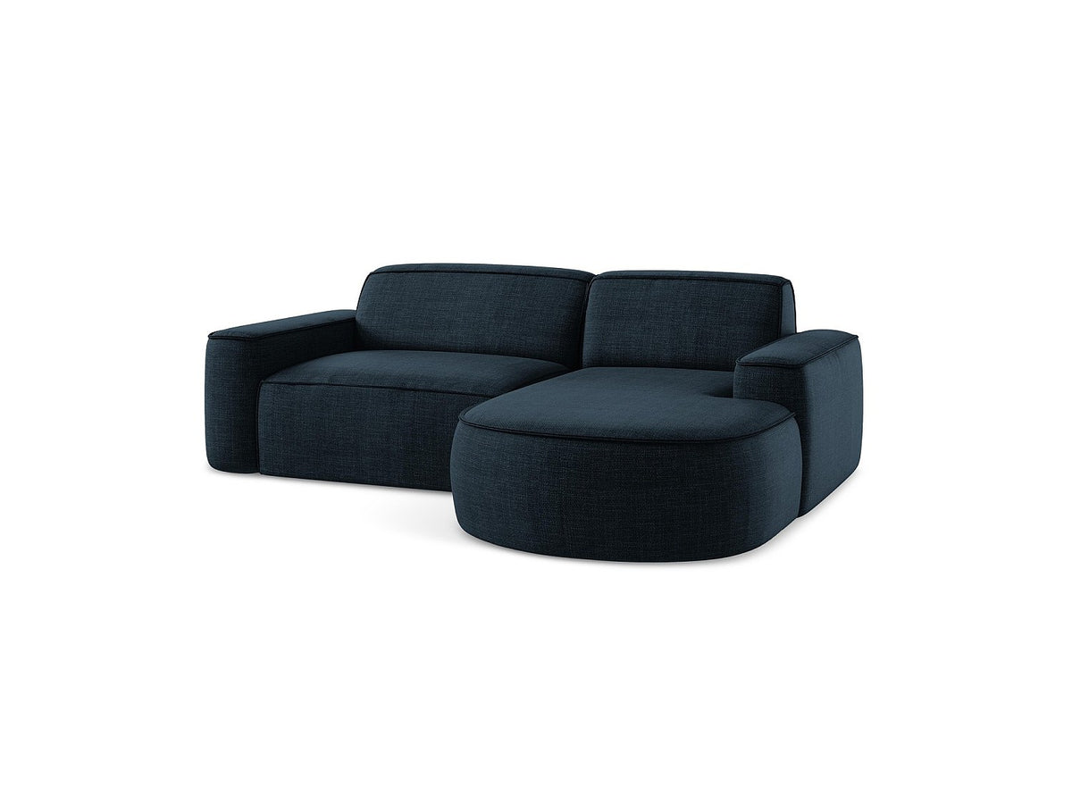Canapé modulable 5 places bleu tissu