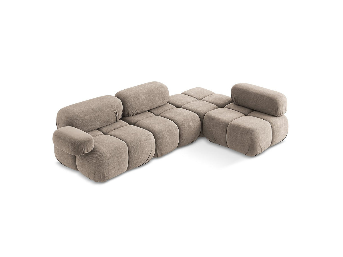 Canapé modulable 3 places beige tissu