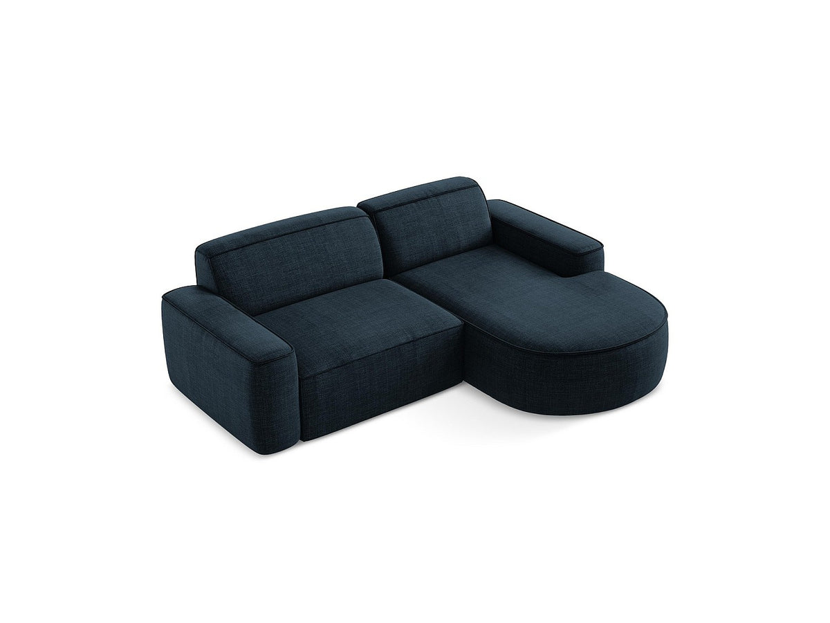 Canapé modulable 5 places bleu tissu