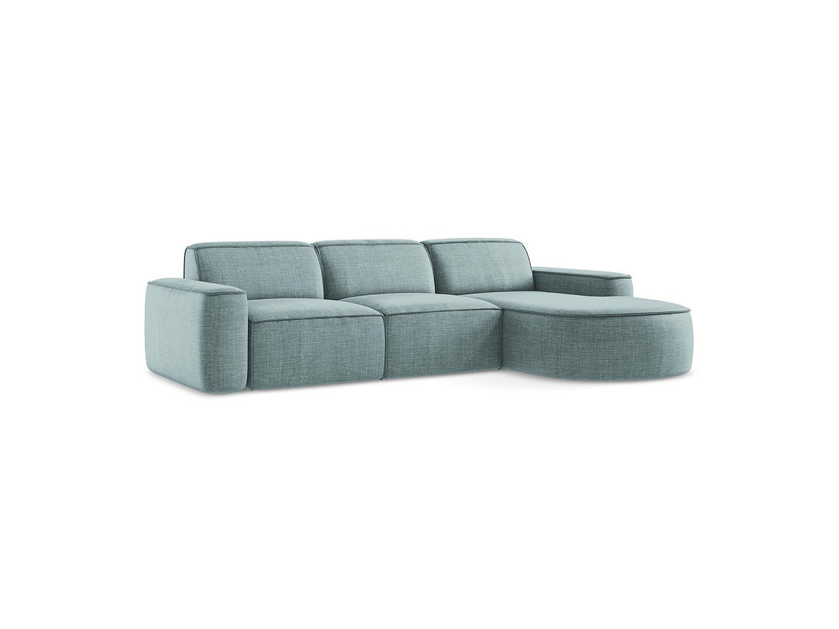 Canapé modulable 3 places bleu tissu