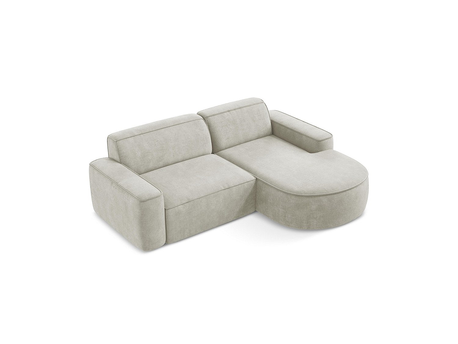 Canapé modulable 5 places blanc tissu