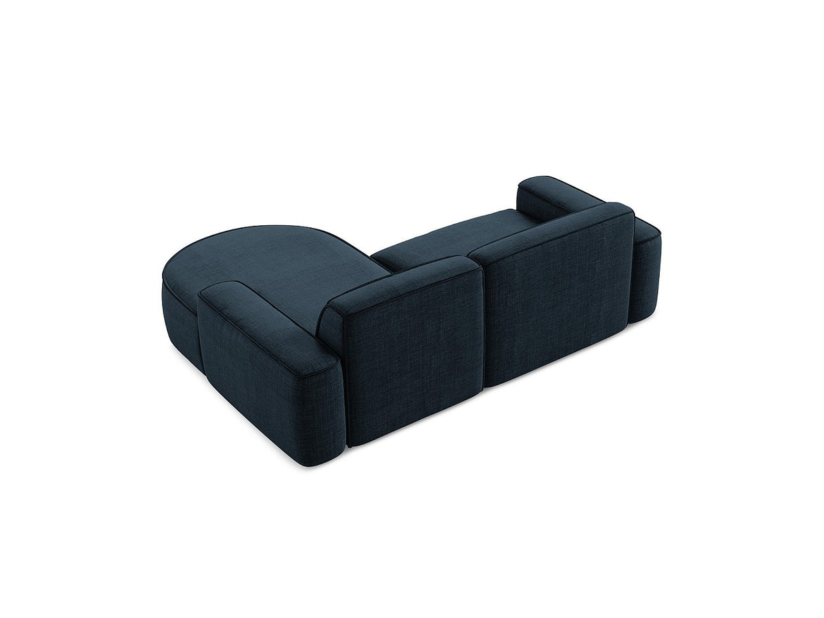 Canapé modulable 5 places bleu tissu