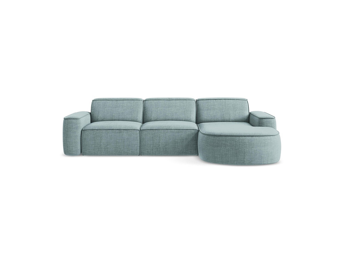 Canapé modulable 3 places bleu tissu