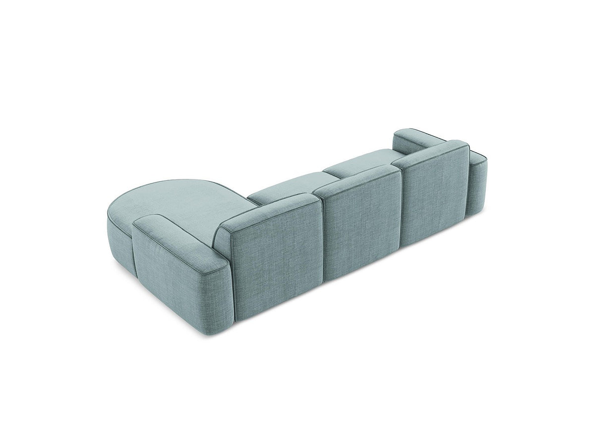 Canapé modulable 3 places bleu tissu