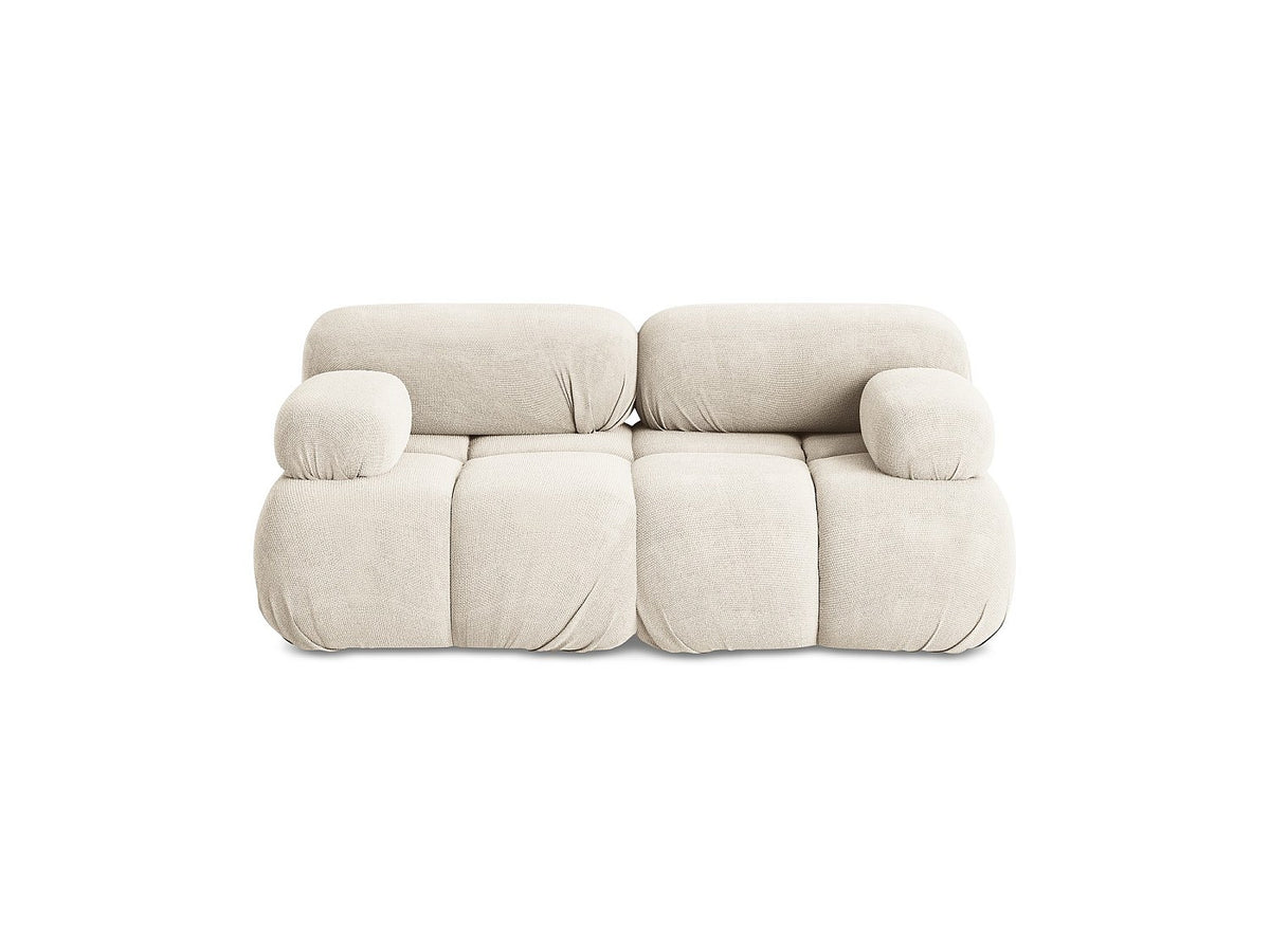 Canapé modulable 2 places beige tissu