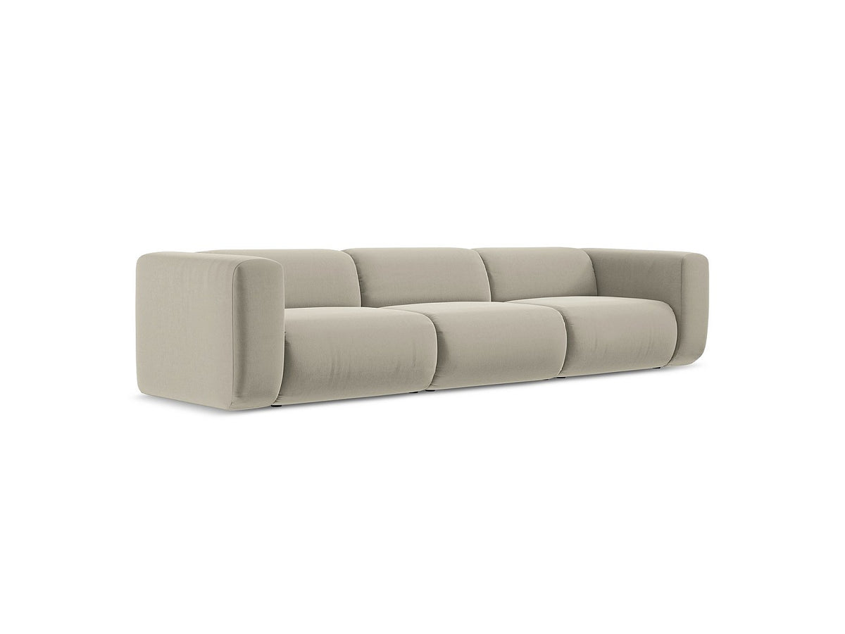 Canapé modulable 4 places marron tissu