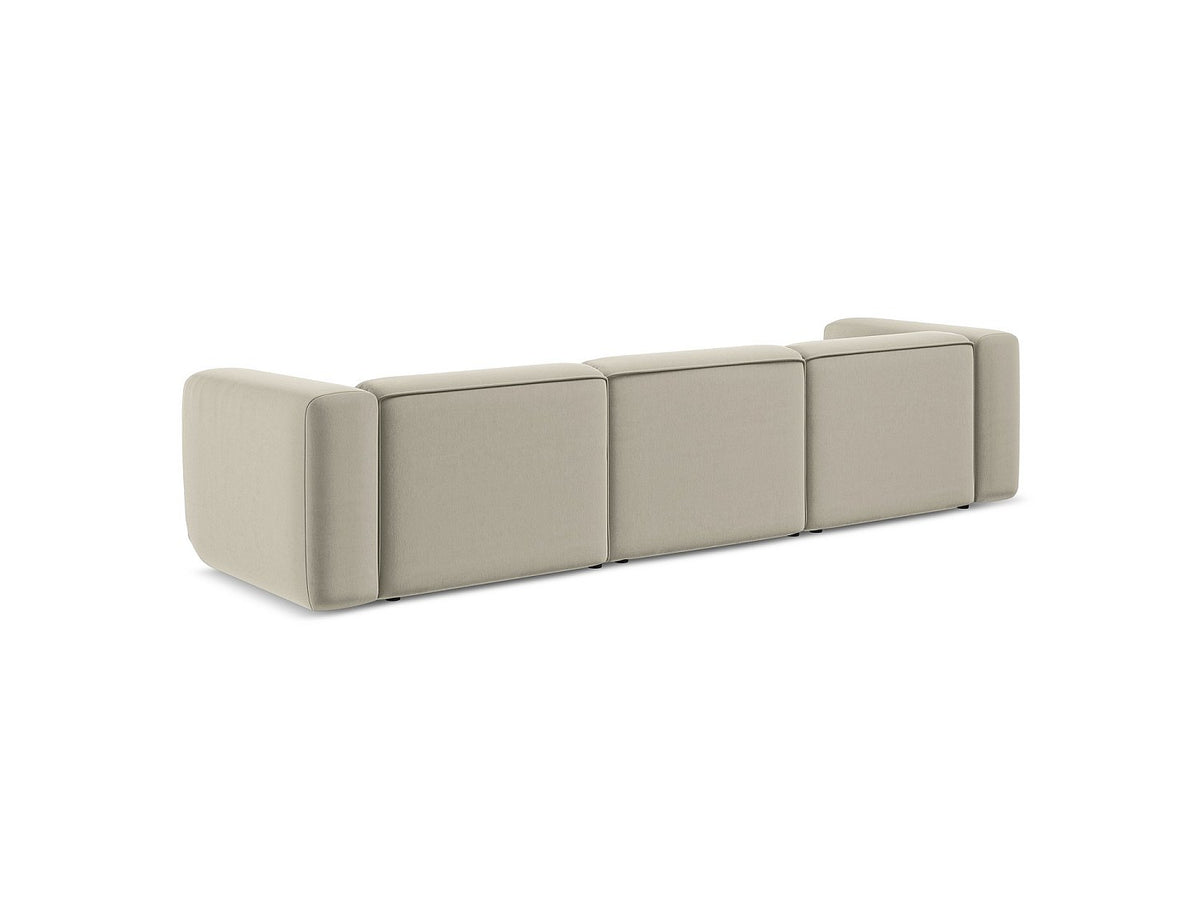 Canapé modulable 4 places marron tissu