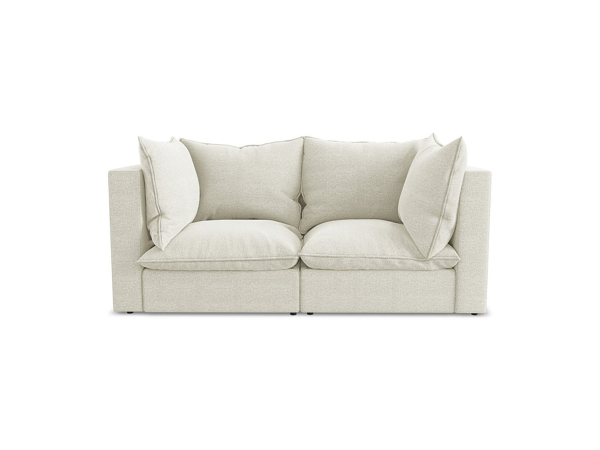 Canapé modulable 2 places beige tissu - Ravenna