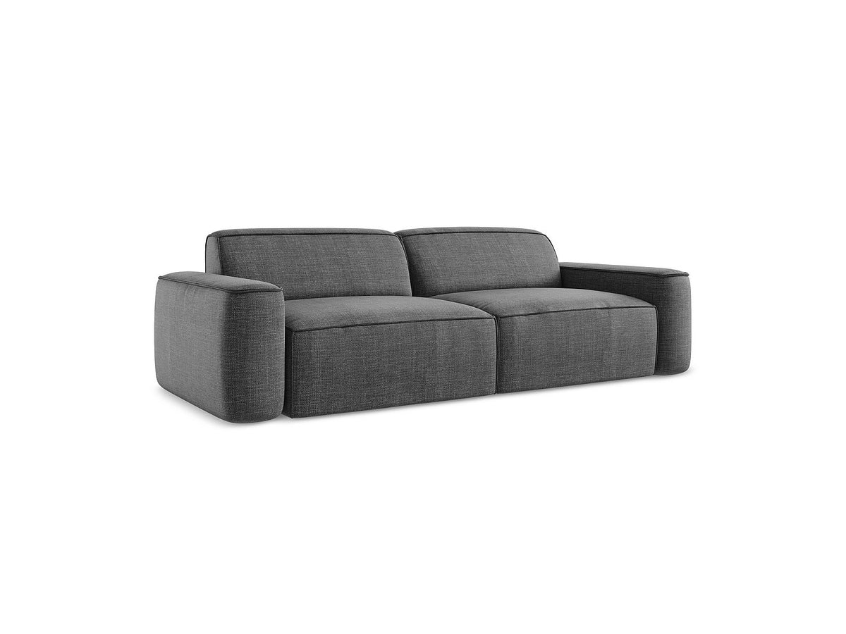 Canapé modulable 4 places gris tissu