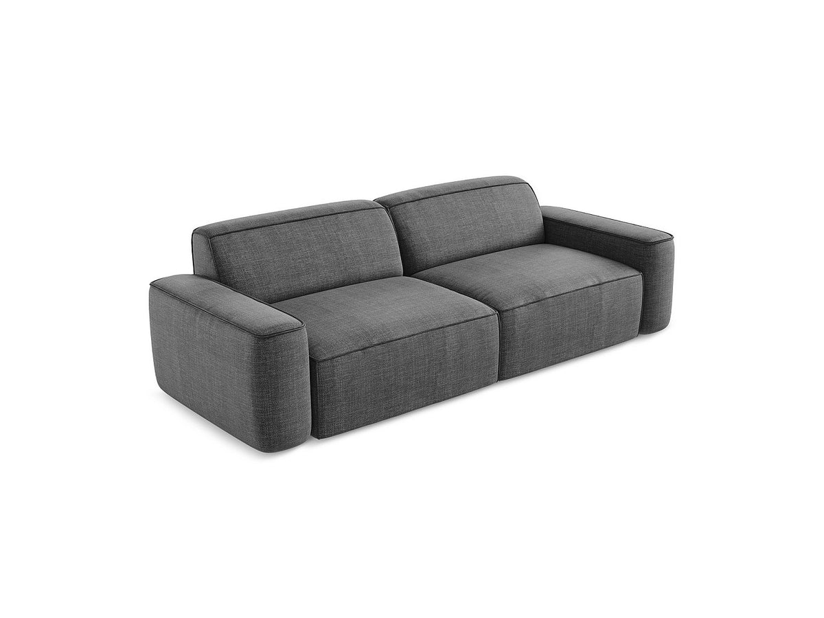 Canapé modulable 4 places gris tissu