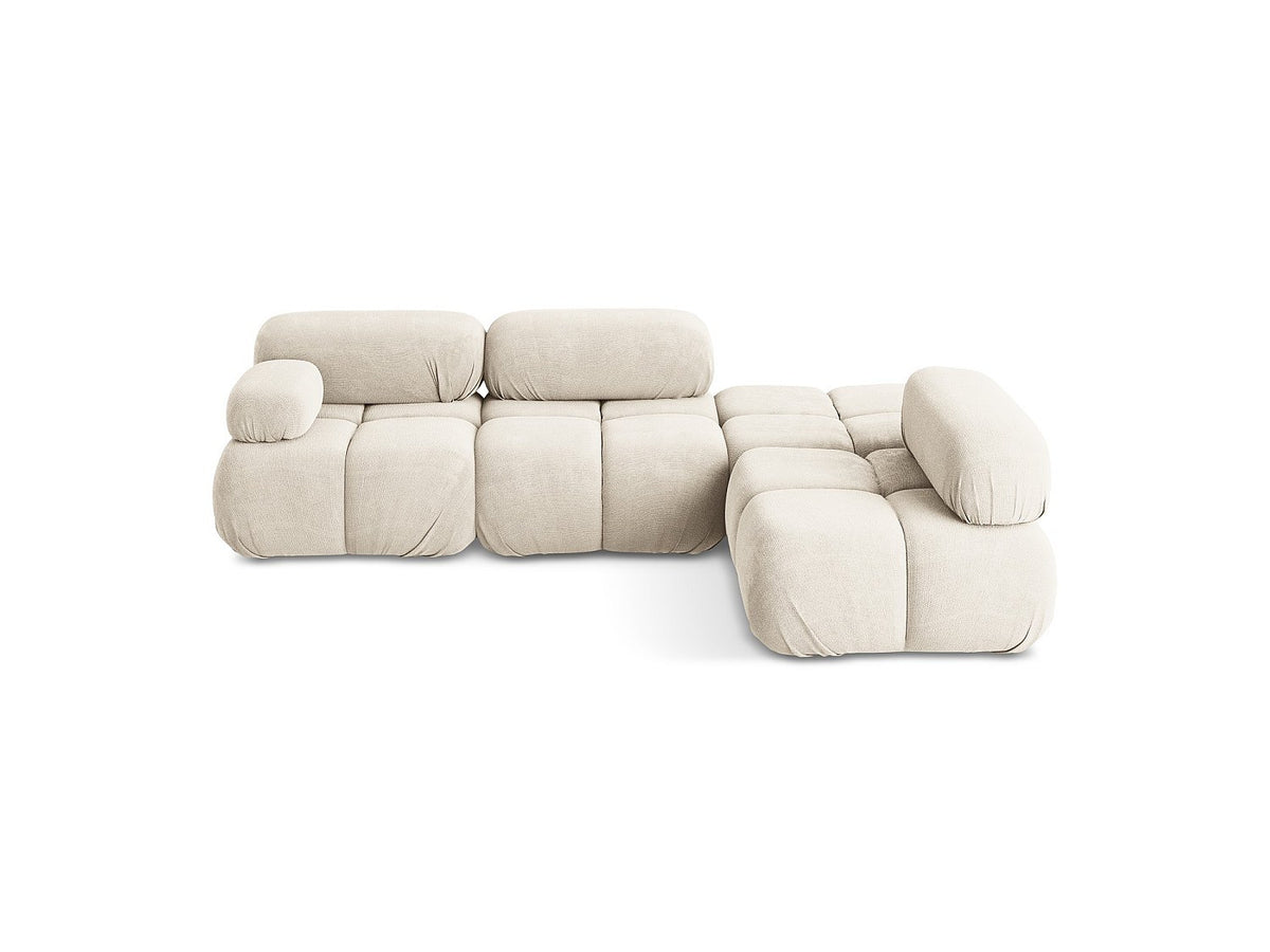 Canapé modulable 3 places beige tissu