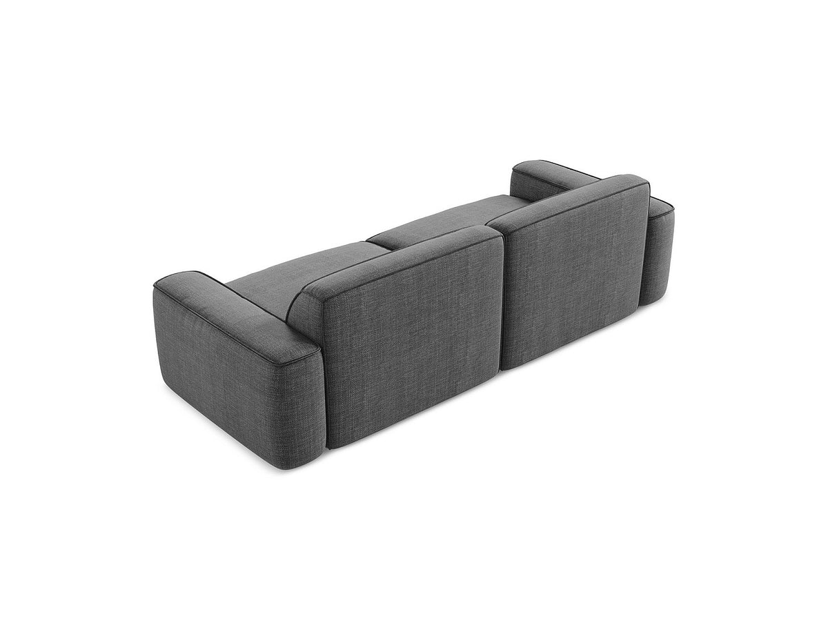 Canapé modulable 4 places gris tissu