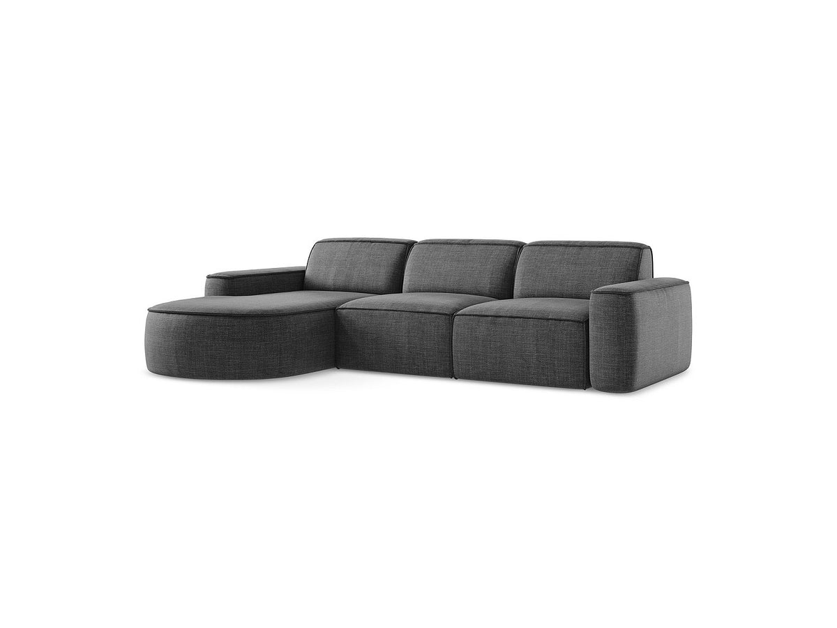 Canapé modulable 3 places gris tissu