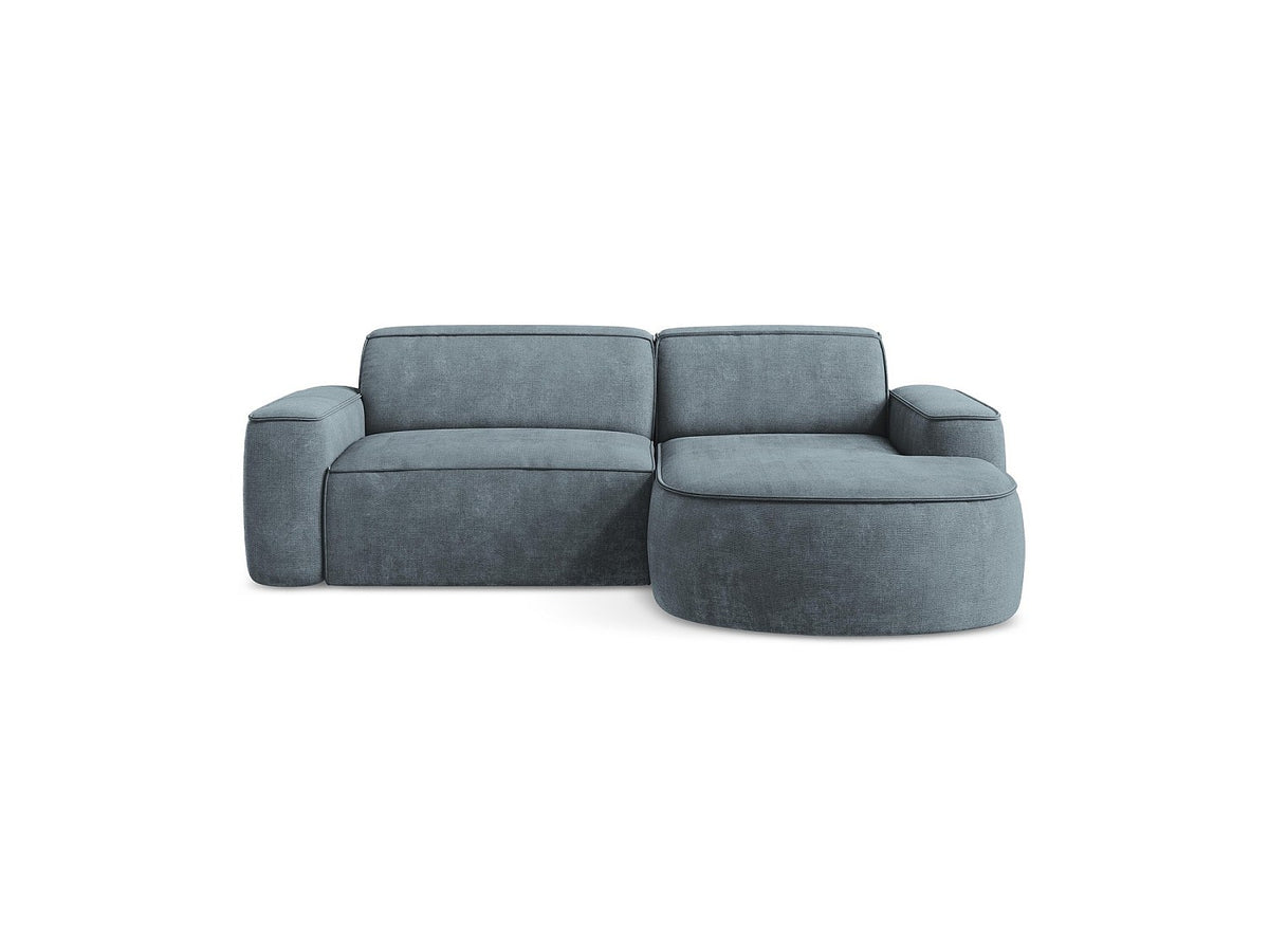 Canapé modulable 5 places bleu tissu