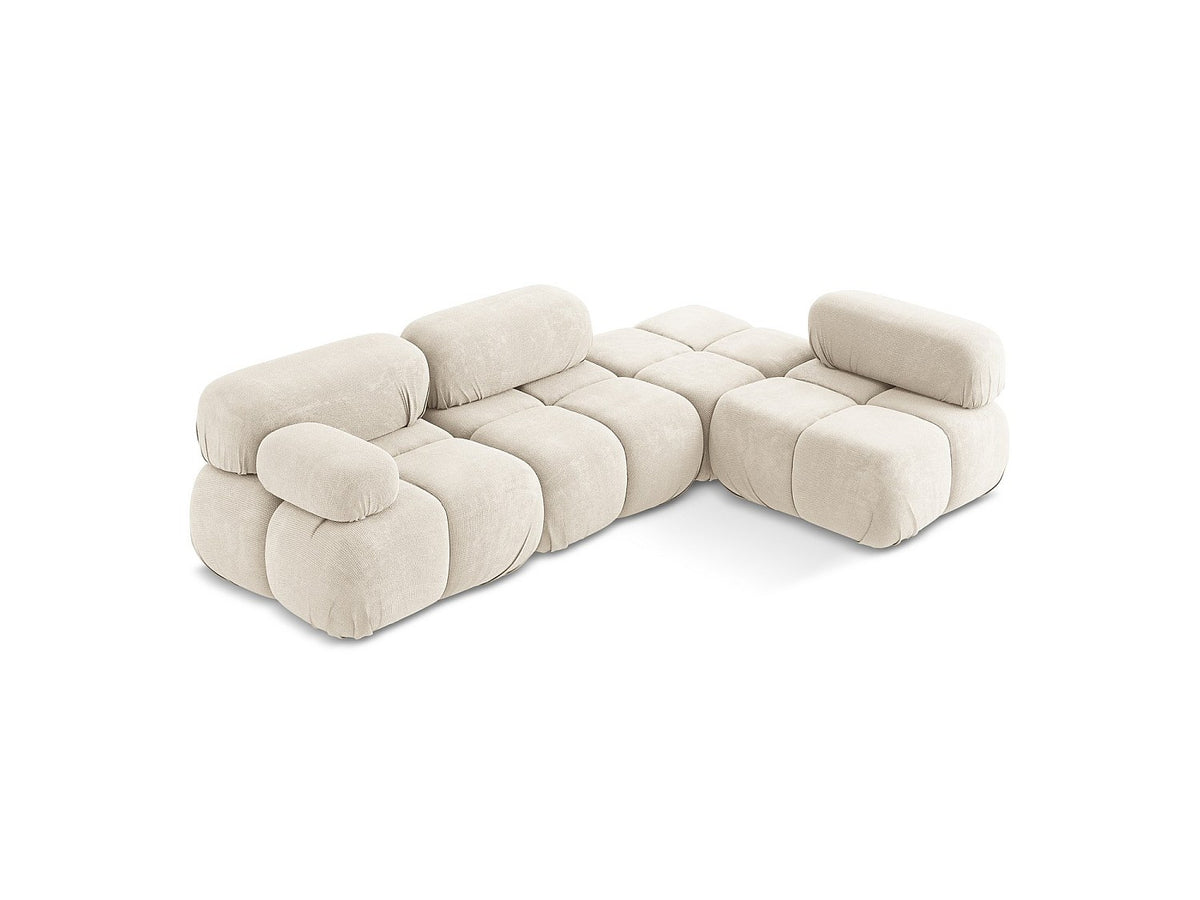 Canapé modulable 3 places beige tissu