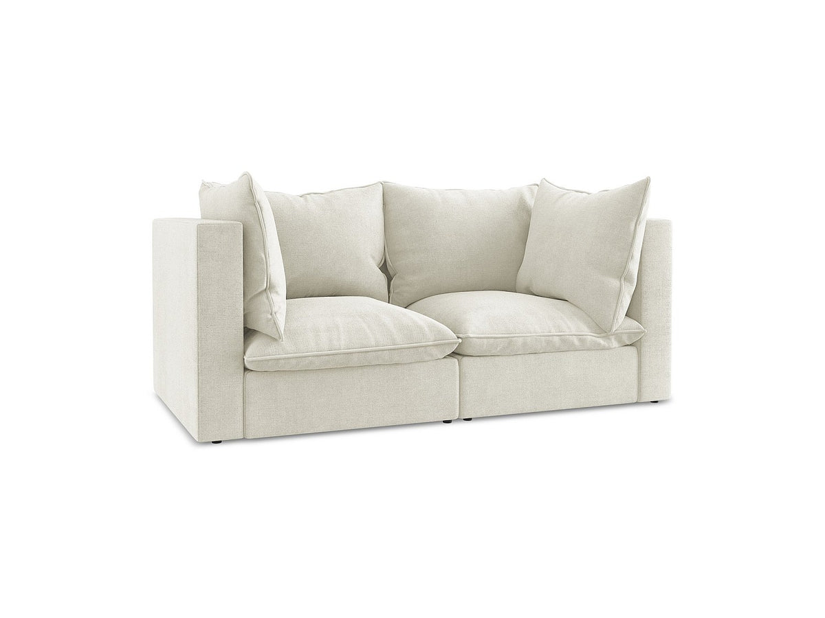 Canapé modulable 2 places beige tissu - Ravenna