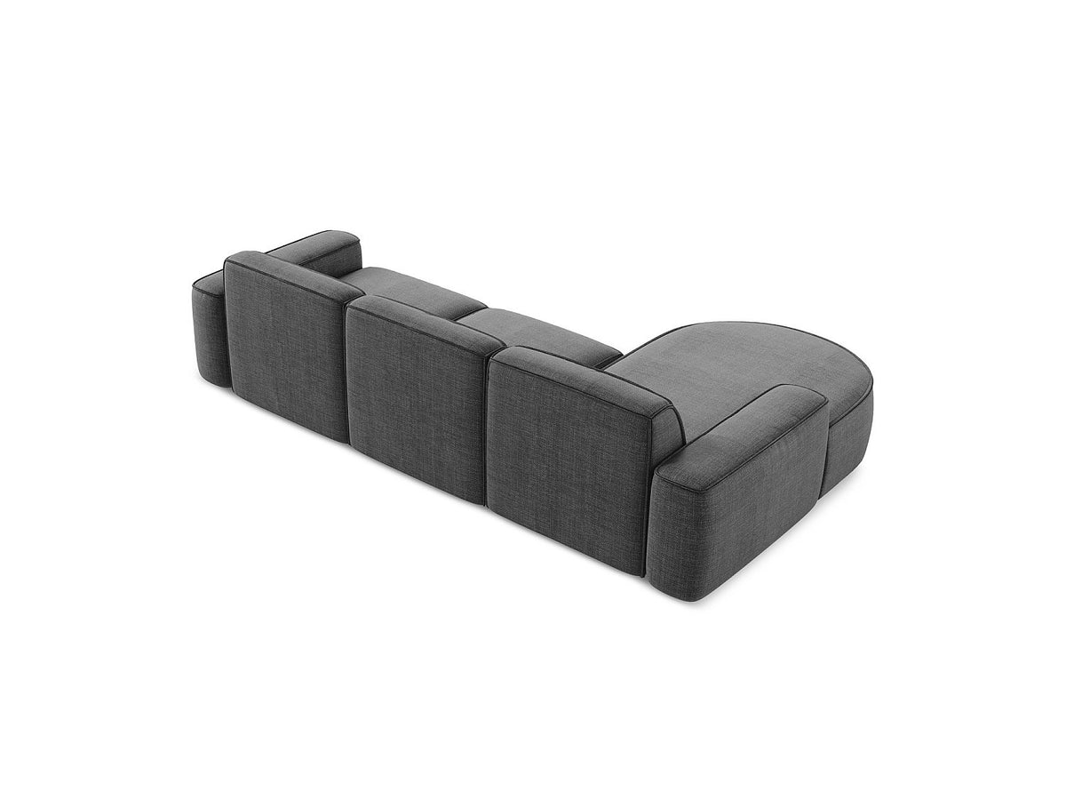 Canapé modulable 3 places gris tissu