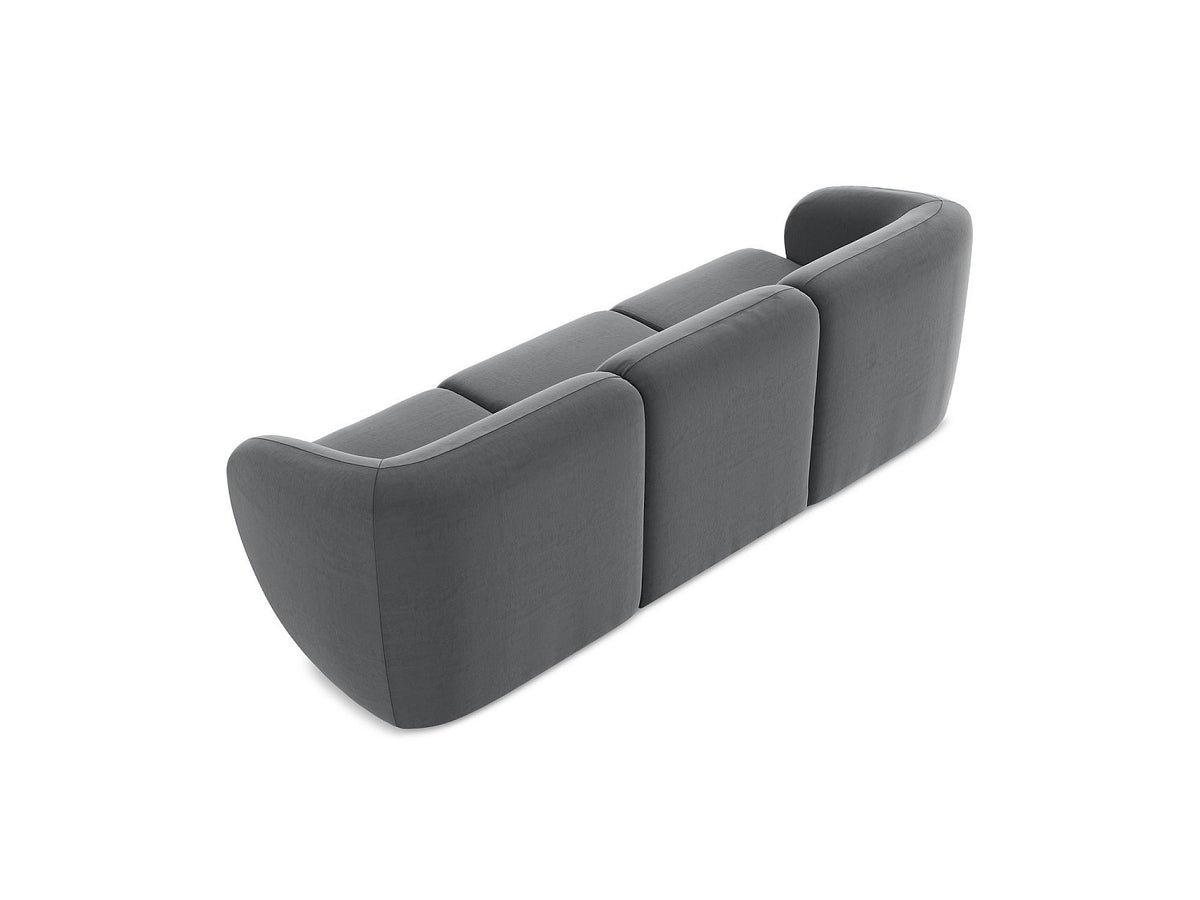 Canapé modulable 3 places gris tissu