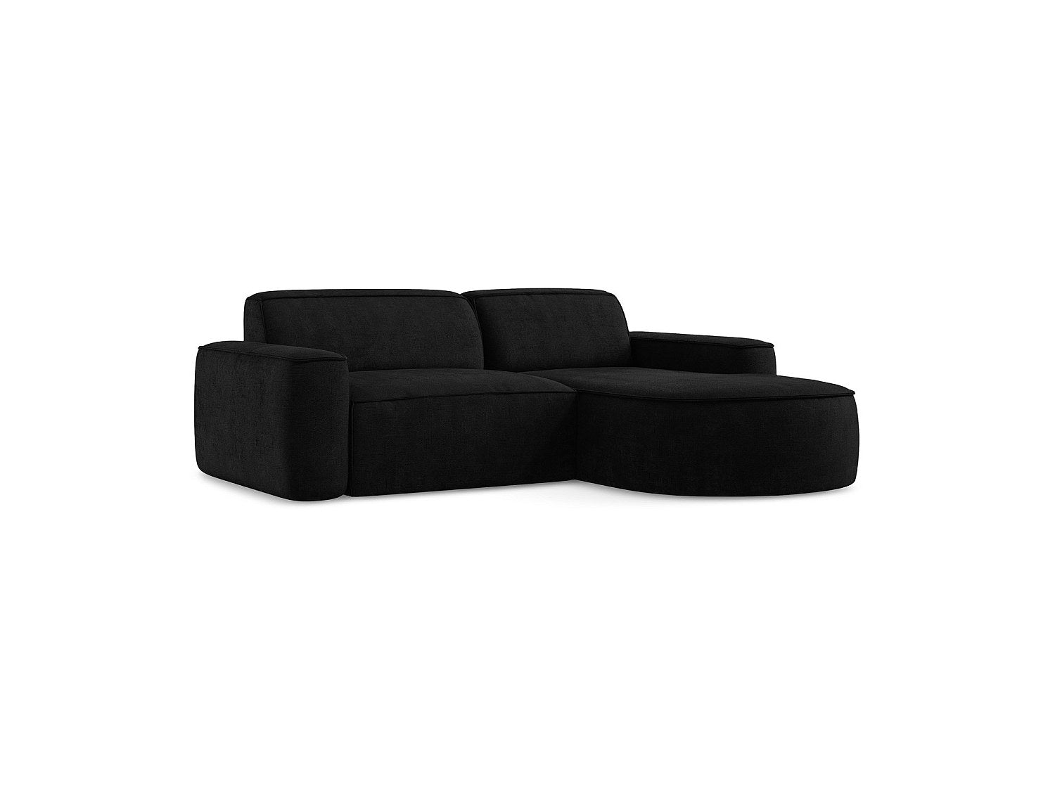 Canapé modulable 5 places noir tissu