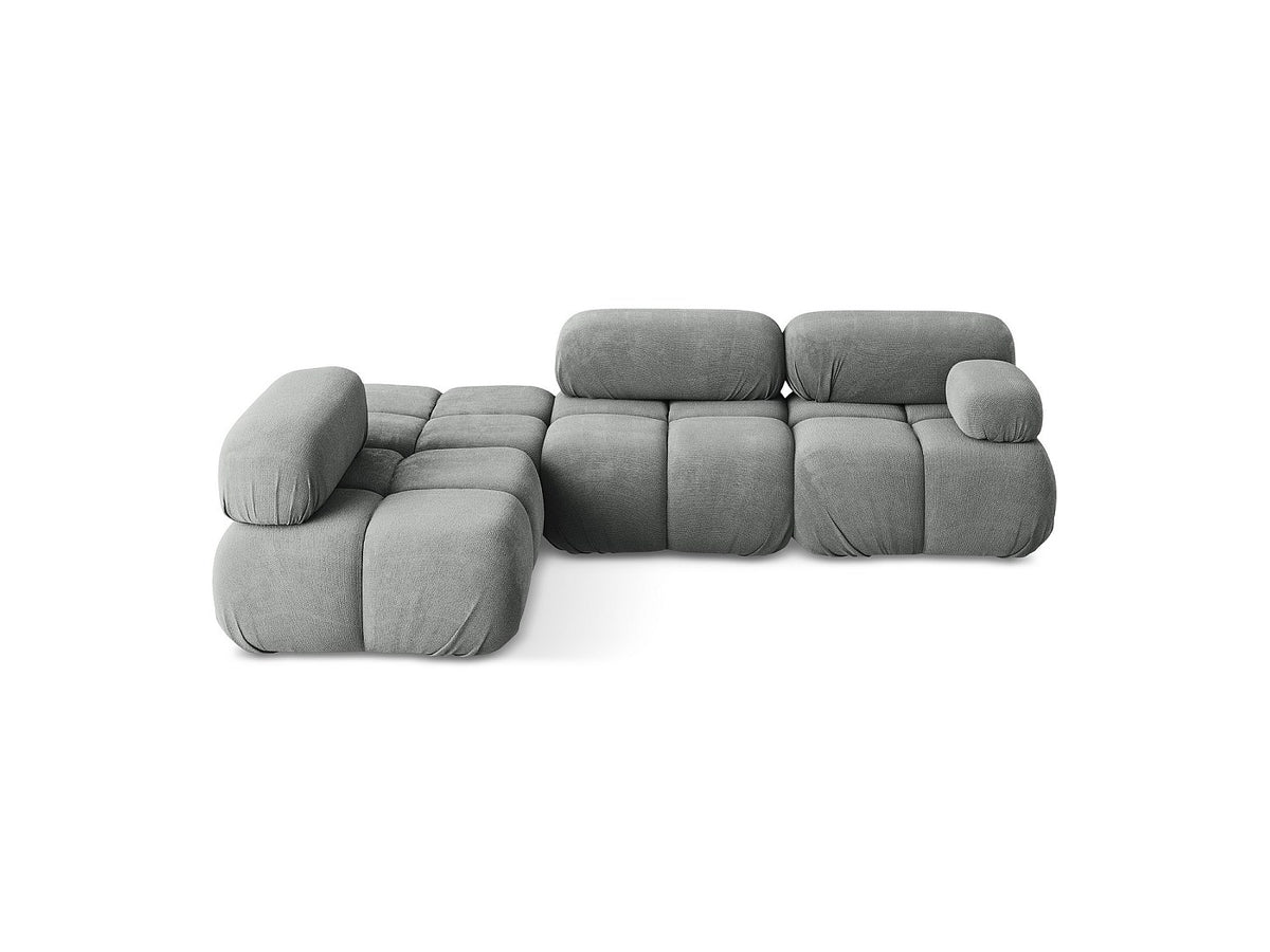 Canapé modulable 3 places gris tissu